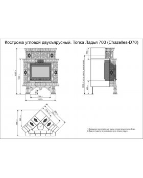 Изразцовая печь Кострома угловой двухъярусный Январь-foto4