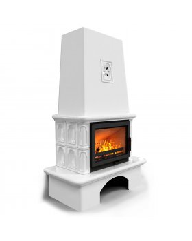 Изразцовый камин Гефест Белый