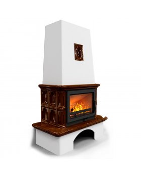 Изразцовый камин Гефест Каштан