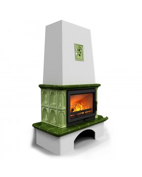 Изразцовый камин Гефест Олива