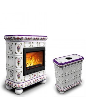 Изразцовый камин Медальон центральный Ирисы