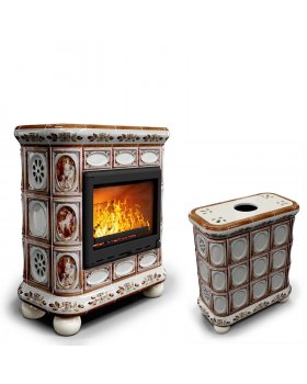 Изразцовый камин Медальон центральный Модерн