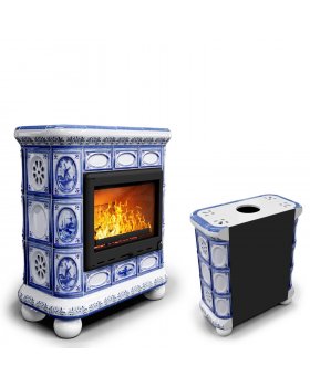 Изразцовый камин Медальон пристенный Голландия