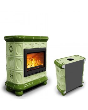 Изразцовый камин Медальон пристенный Олива