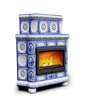 Изразцовый камин Медальон угловой двухъярусный Голландия