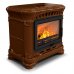 Камин с изразцами Модерн центральный Шоколад