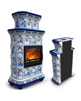 Керамическая печь Истра пристенный двухъярусный Голландия