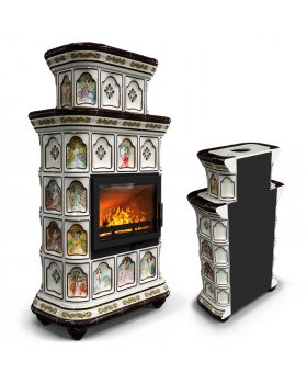 Керамическая печь Истра пристенный двухъярусный Муха