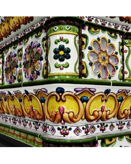 Кострома пристенный двухъярусный Август. Изразцовая печь камин-foto2