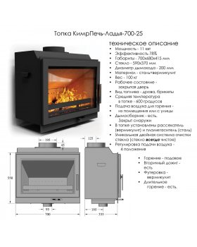 Печь дровяная с изразцами Истра центральный двухъярусный Хвоя-foto5