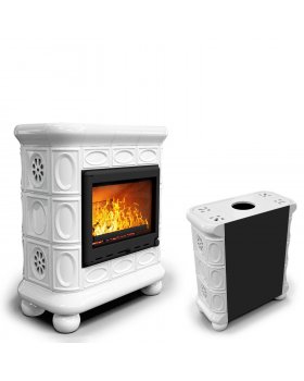 Медальон пристенный Белый. Отопительная печь