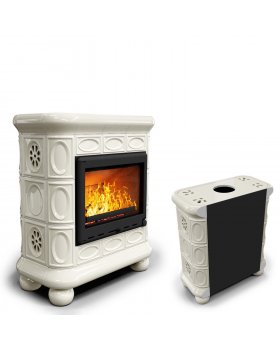 Медальон пристенный Ваниль. Печь отопительная дровяная