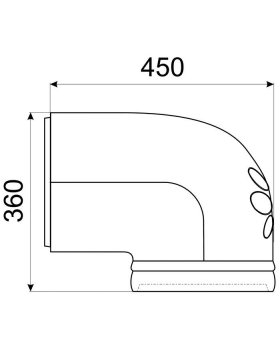 Отвод 200 белый/ваниль-foto2