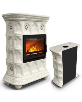 Печь для дома на дровах Истра пристенный Ваниль