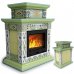 Печь камин керамическая для дачи Билибин центральный двухъярусный Весна