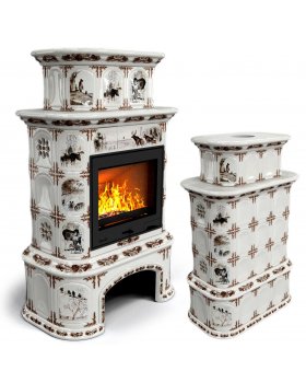 Прованс с дровником центральный двухъярусный Зима в лесу