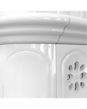 Прованс с дровником пристенный Белый. Печь для дома на дровах длительного горения-foto2