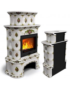 Прованс с дровником пристенный двухъярусный Лето