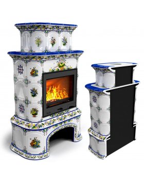 Прованс с дровником пристенный двухъярусный Луг