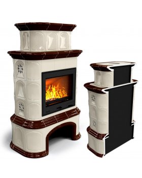 Прованс с дровником пристенный двухъярусный Шоколад