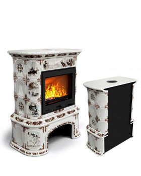 Прованс с дровником пристенный Зима в лесу