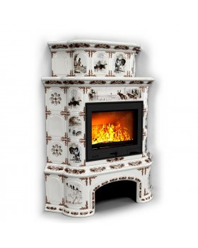 Прованс с дровником угловой двухъярусный Зима в лесу