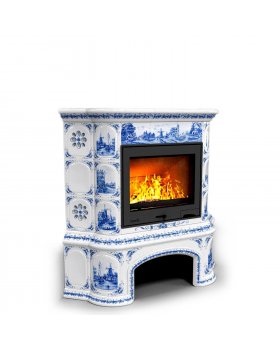 Прованс с дровником угловой Голландия. Камин для отопления дома