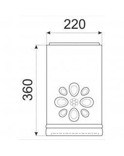 Труба 150 с отверстиями белая/ваниль-foto2