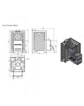 Печь для бани "Кратер 12"-foto2