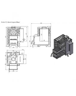 Печь для бани "Кратер 12" бак-foto2