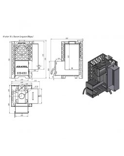Печь для бани "Кратер 16" бак-foto2
