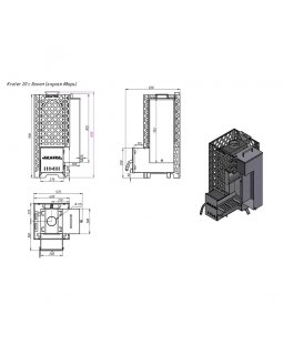 Печь для бани "Кратер 20" бак-foto2