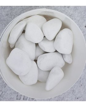 Кварц СУПЕР белый шлифованный (коробка 10 кг)