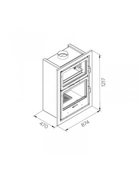 Печь-камин LL CALOR LL-1180-3 дровяная, Печь-духовка Встроенная-foto2