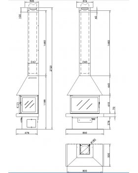 Стальной камин LL CALOR LL-15A-foto2