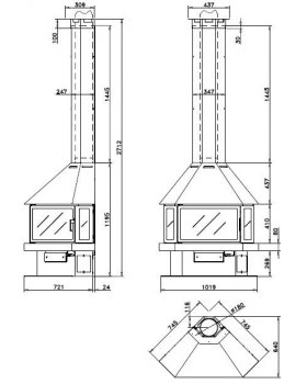 Стальной камин LL CALOR LL-25A-foto2