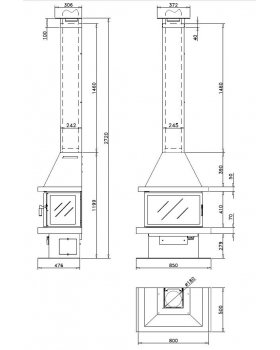 Стальной камин LL CALOR LL-15B-foto2