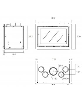 Каминная топка LL CALOR Argo 80-foto2