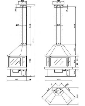 Стальной камин LL CALOR LL-25B-foto2