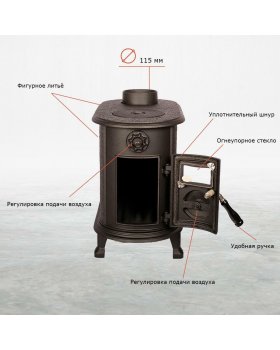 Чугунная печь Alaska-foto9
