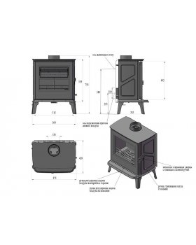 Чугунная печь Canada Black-foto10