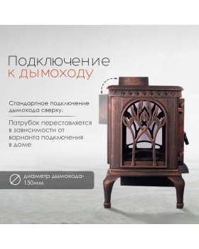 Чугунная печь Forest Bronze-foto5