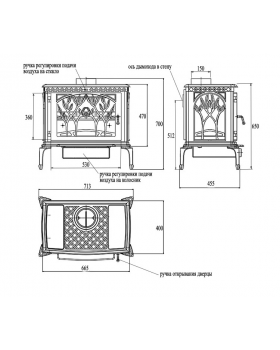 Чугунная печь Forest Bronze-foto7