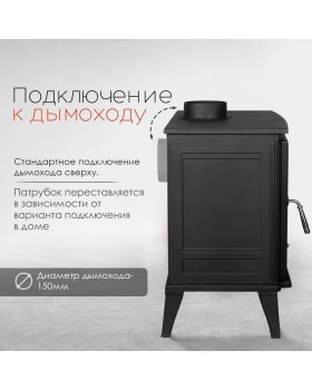 Чугунная печь Norway Black-foto4