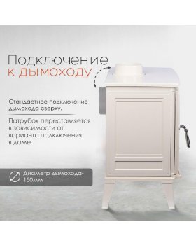 Чугунная печь Norway White-foto4