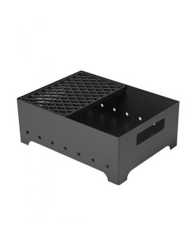 Мангал Везувий "Турист" №2 с чугунной решеткой "СТЕЙК" на подставке-foto3