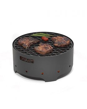 Мангал Везувий "Дачник" с чугунной решеткой "СТЕЙК" Ø 450мм