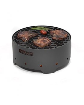 Мангал Везувий "Дачник" с чугунной решеткой "СТЕЙК" Ø 450мм на подставке-foto3