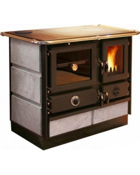 Печь-камин MBS THERMO MAGNUM PLUS 4D L S (с камнем) (левая)