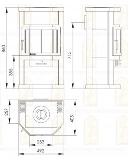 Печь-Камин Ока с плитой-foto3